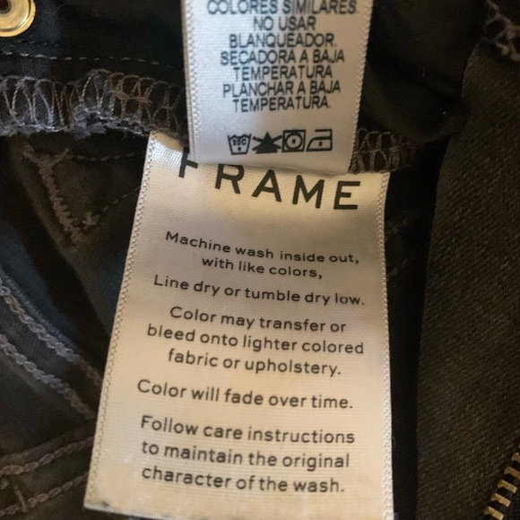 Frame Denim  Le High Straight Raw Stagger Jeans in Noise Size 29 - Picture 13 of 14